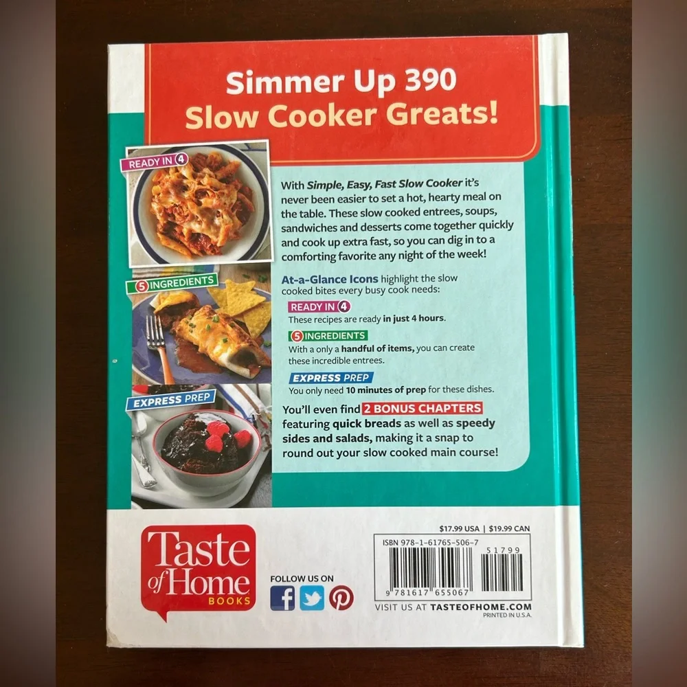 Taste of Home‎ Simple Easy Fast Slow Cooker Cookbook